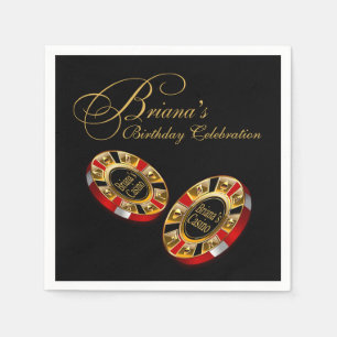 CUSTOM Casino Style Party FRAGTE ME 4 NAMEN IN CHI Serviette