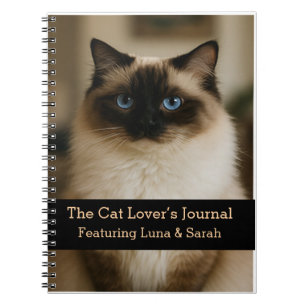 Custom Cat Foto Notebook mit dem Namen Cat Lover G Notizblock
