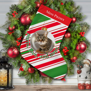 Custom Cat Foto Strumpf Purrs Liebe Nickerchen Großer Weihnachtsstrumpf