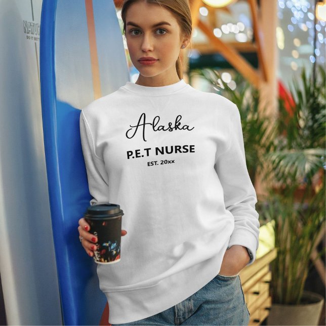Custom Cat Lover Script City Name Professional Pet Sweatshirt (Von Creator hochgeladen)
