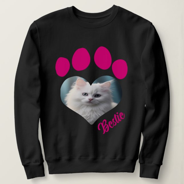 Custom Cat Lover Sweatshirt - Benutzerdefiniertes  (Design vorne)
