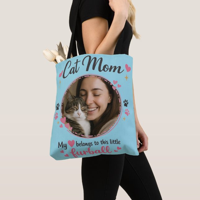 Custom Cat Mom Tote Bag with Photo (Von Nahem)