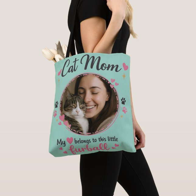 Custom Cat Mom Tote Bag with Photo (Von Nahem)