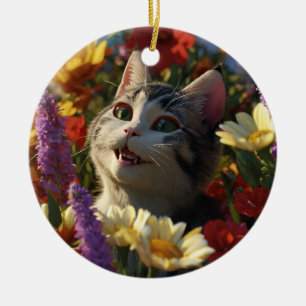 "Custom Cat Ornaments für den perfekten Urlaub" Keramik Ornament