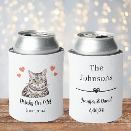 Custom Cat Pet Wedding Can Cooler Dosenkühler