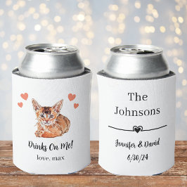 Custom Cat Pet Wedding Can Cooler Dosenkühler