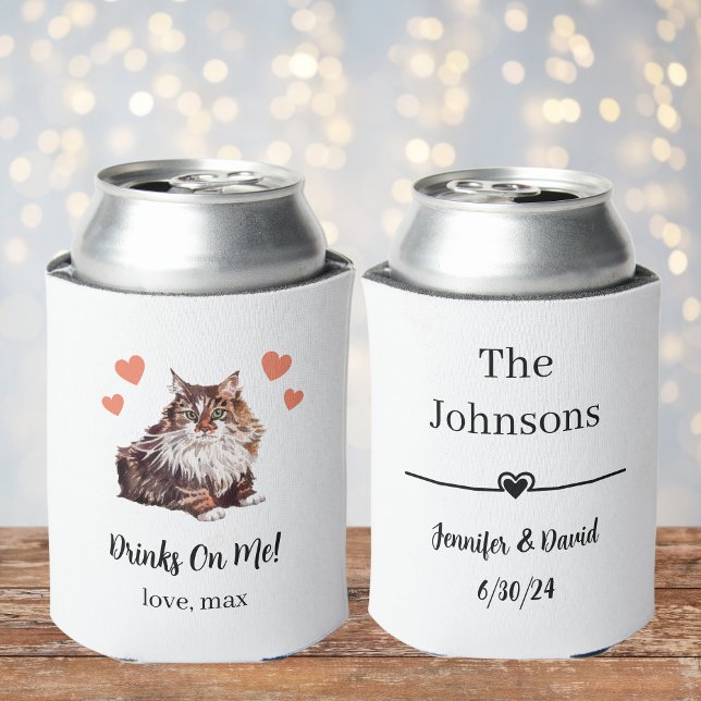 Custom Cat Pet Wedding Can Cooler Dosenkühler (Von Creator hochgeladen)
