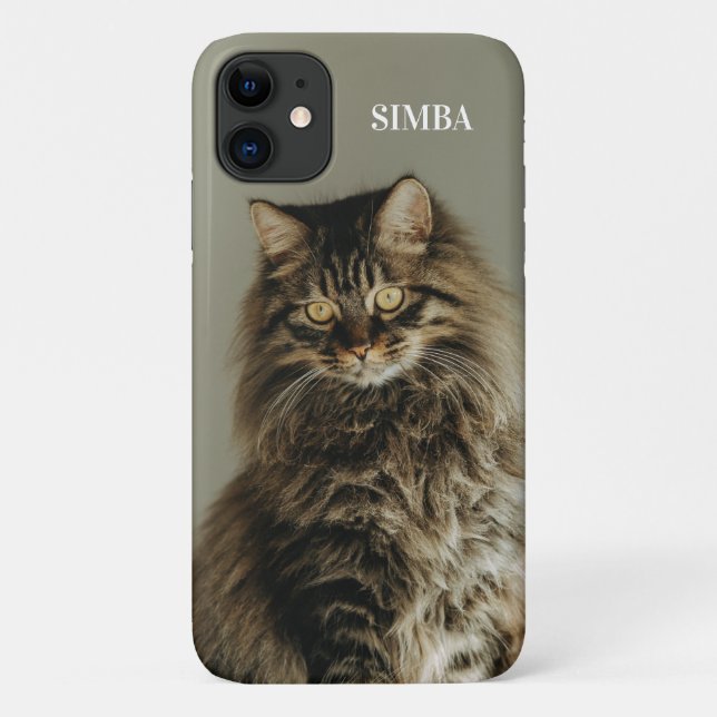 Custom Cat Photo and Name Personalized Pet Case-Mate iPhone Hülle (Rückseite)