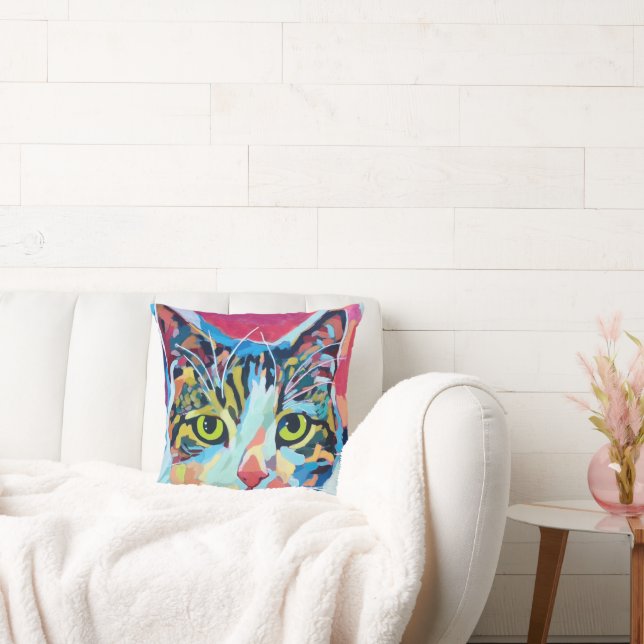 Custom Cat Portrait Painting -Forever Loved Pet Kissen (Liege)