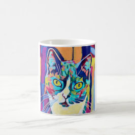 Custom Cat Portrait Painting - Gift for Cat Lovers Kaffeetasse