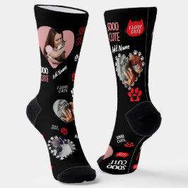 Custom Cat Socks Gift for Pet Lovers - Cat Photos Socken