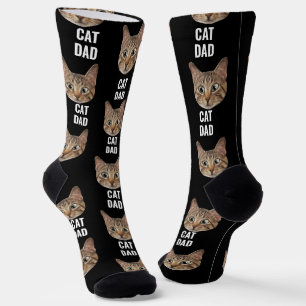Custom Cat Vater Socks Katzengesicht Socken Katzen