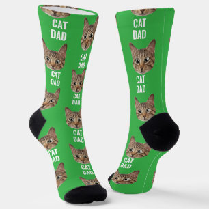 Custom Cat Vater Socks Katzengesicht Socken Katzen