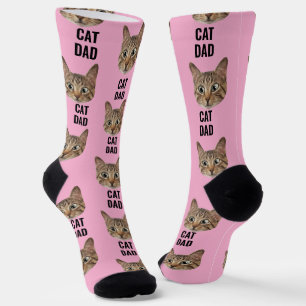 Custom Cat Vater Socks Katzengesicht Socken Katzen