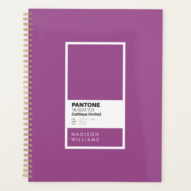 Custom Cattleya Orchid-Notebook | Personalisiert Planer (Vorderseite)