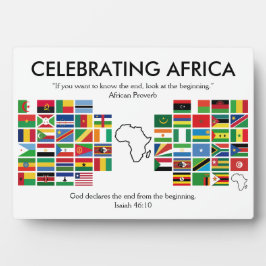 Custom CELEBRAING AFRICA Flags Fotoplatte
