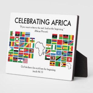 Custom CELEBRAING AFRICA Flags Fotoplatte