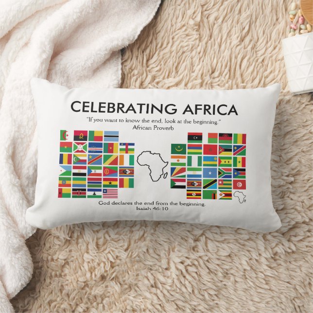 Custom CELEBRAING AFRICA Flags Lendenkissen (Decke)