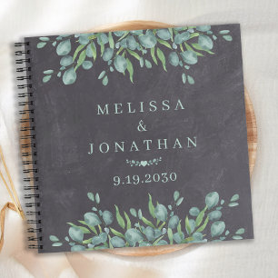 Custom Chalkboard Greenerity Wedding Gästebuch Notizbuch