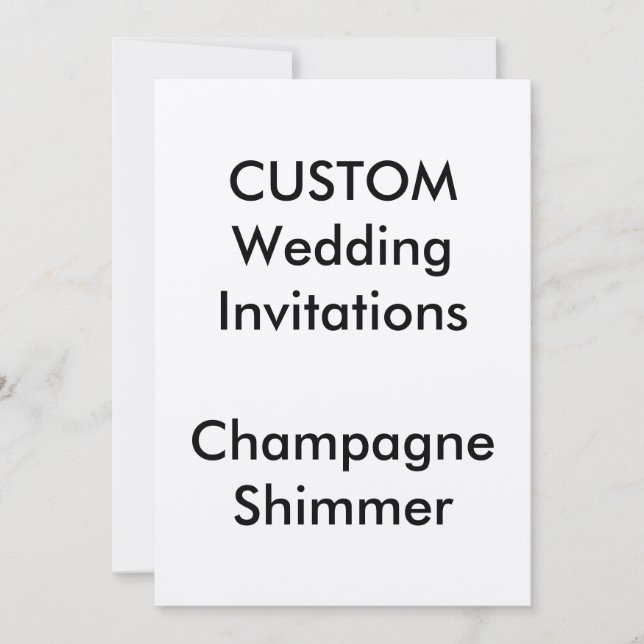 Custom CHAMPAGNE SHIMMER Wedding Einladungen 5"x7" (Vorderseite)