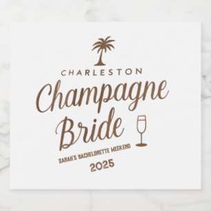 Custom Charleston Champagne Bride Bachelorette
