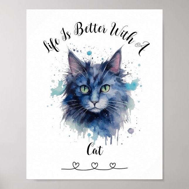 Custom Chat Pet Wall Art Poster (Vorne)