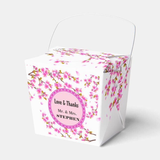 Custom Cherry Blossom Gastgeschenk Hochzeit Gesche Geschenkschachtel (Vorderseite)