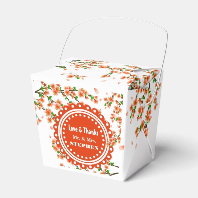 Custom Cherry Blossom Gastgeschenk Hochzeit Gesche Geschenkschachtel (Vorderseite)