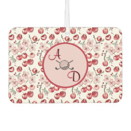 Custom Cherry Blossom Pink Golf Monogram Autolufterfrischer