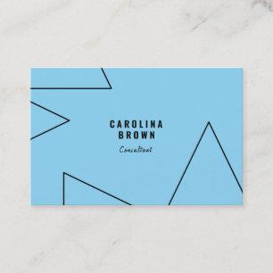 Custom Chic Geometric Blue Business Card Visitenkarte