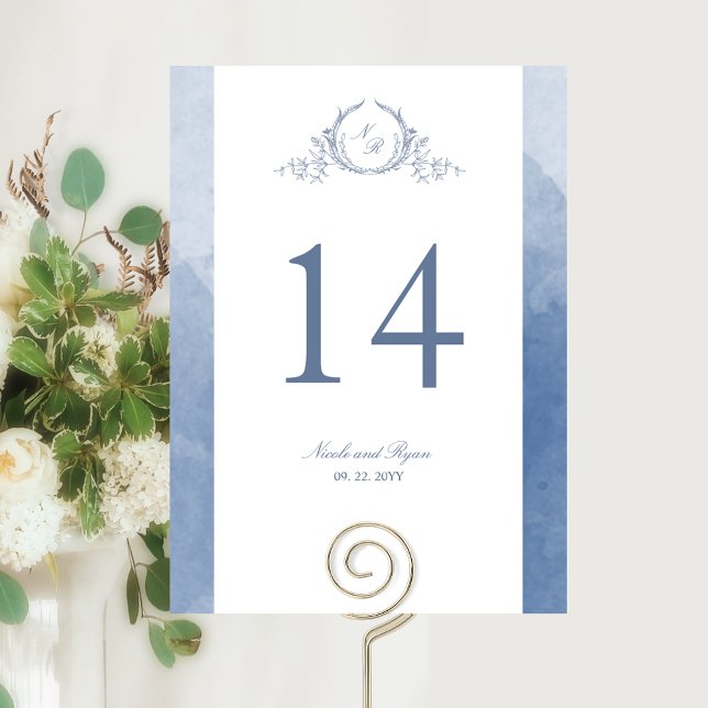 Custom, Chic Monogram Dusty Blue Wedding (Von Creator hochgeladen)