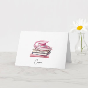 Custom Chic Pink Medical School Abschluss Card Karte