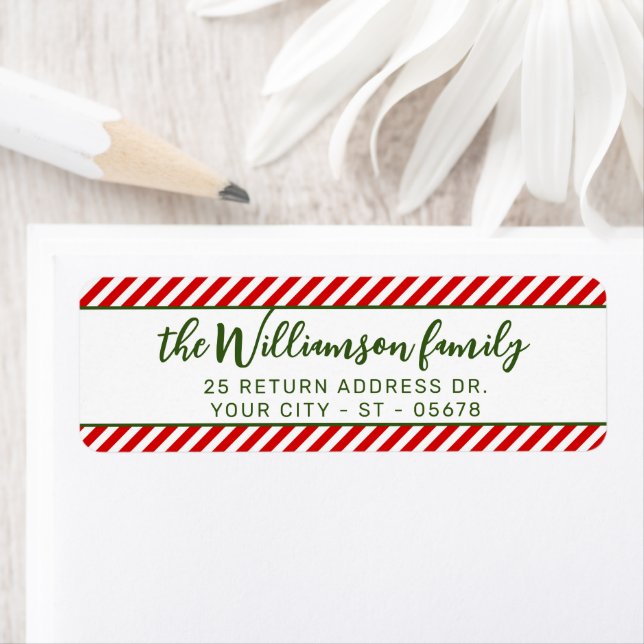 Custom Chic Red White Peppermint Candy Stripes (Insitu)