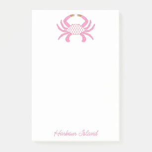Custom Chic Rosa Krabbe Küsten-Post-Its Post-it Klebezettel