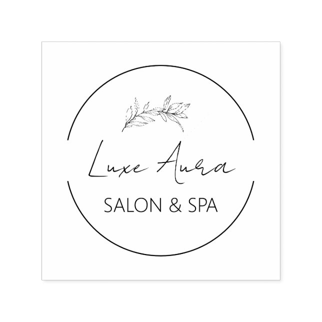 Custom Chic Salon Wellness-Center Business Permastempel (Design)