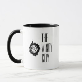 Custom Chicago City Skyline in Sphered Silhouette Tasse