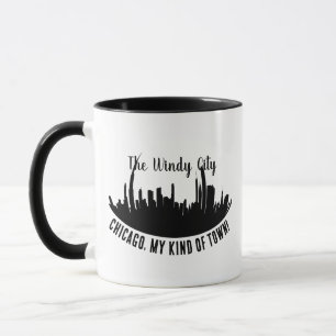 Custom Chicago City Skyline Silhouette Bootform Tasse