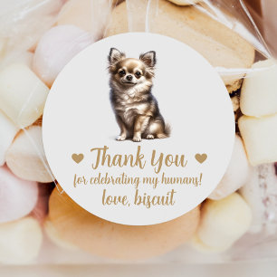 Custom Chihuahua Dog Gastgeschenk Hochzeit Sticker