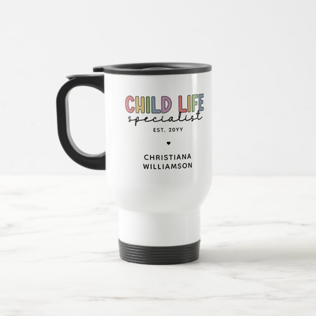 Custom Child Life Specialist CCLS-Geschenk Reisebecher (Links)