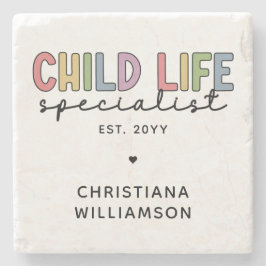 Custom Child Life Specialist CCLS-Geschenk Steinuntersetzer