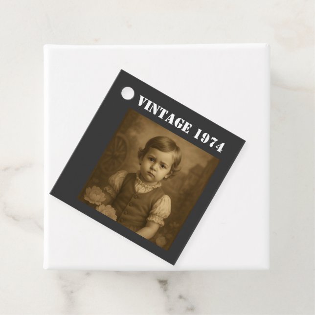 Custom Childhood Photo & Year Vintage Personalized Geschenkanhänger (Beispiel)
