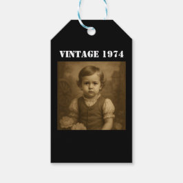 Custom Childhood Photo & Year Vintage Personalized Geschenkanhänger