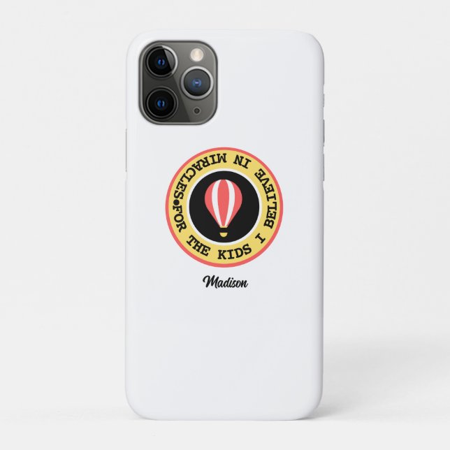 Custom Children's Miracle Network Name Red Yellow Case-Mate iPhone Hülle (Rückseite)