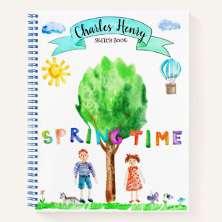 Custom Child's Art Sketchbook Spiral Notebook Notizbuch