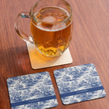 Custom Chinoiserie Muster Pagoda Blau Weiß