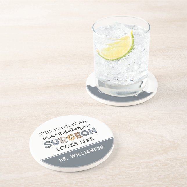 Custom Chirurg Funny Phantastisch Chirurg Geschenk Getränkeuntersetzer (Seite)