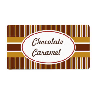 Custom Chocolate Carmel Labels