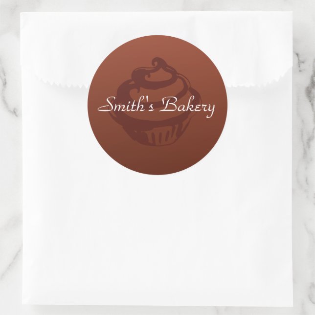 Custom Chocolate Cupcake Stickers (Tasche)