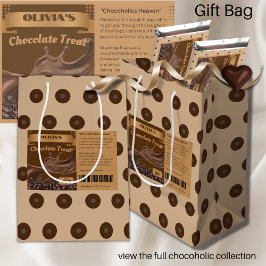 Custom Chocolate Lover Goody Gevor Bag Fun Einziga Mittlere Geschenktüte