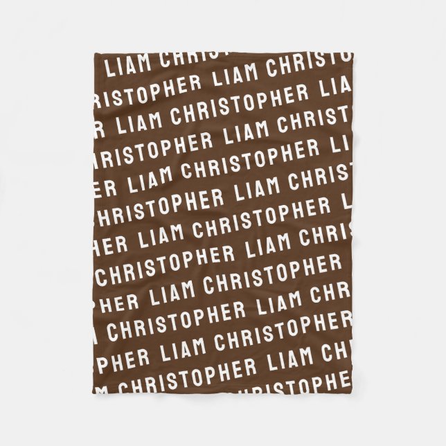 Custom Chocolate Personalisiert Son Baby Boy Gift Fleecedecke (Vorderseite)